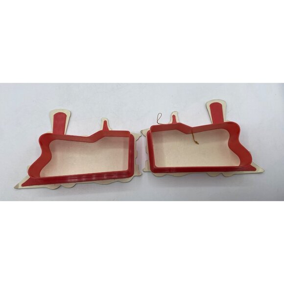 Vintage Train Christmas Decor Lot 1983 Shackman Container with 5 mini trains Toy - Picture 9 of 16